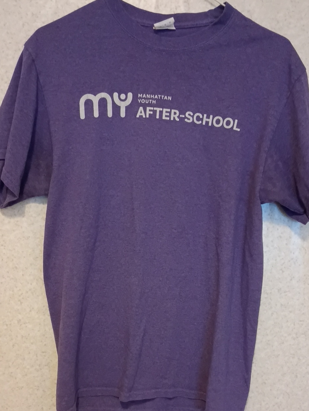 Port Authority Purple T-Shirt with White AFTER-SCHOOL Logo